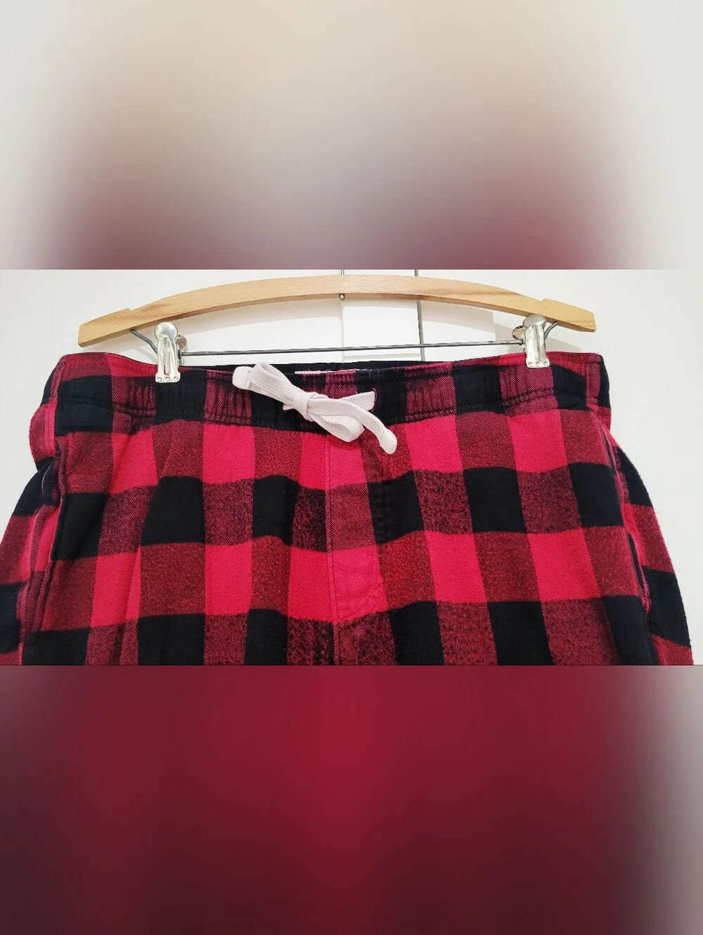 Abercrombie & Fitch Red & Black Buffalo Plaid Cotton Blend Lounge Pajama Pants |